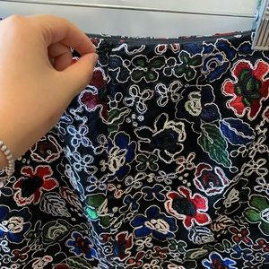 Zara basic embroidered Mini skirt Size M